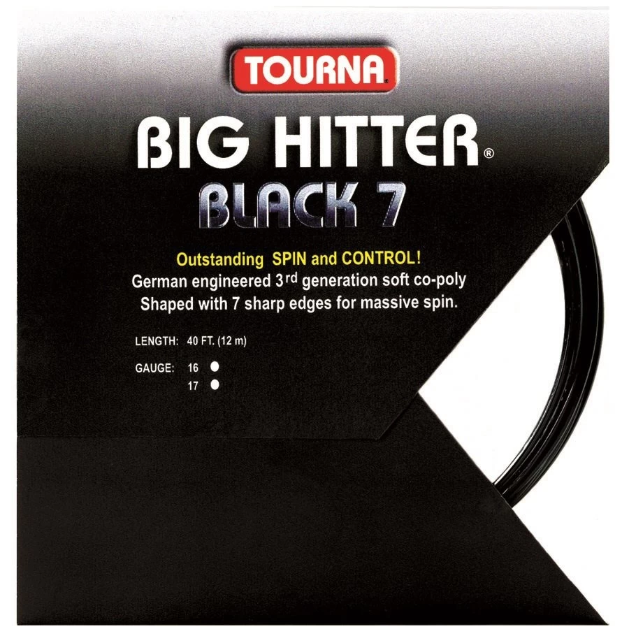 Tourna Tennissaite Big Hitter Black 7 Schwarz 12m Set 3 Tourna Tennissaite Big Hitter Black 7 Schwarz 12m Set