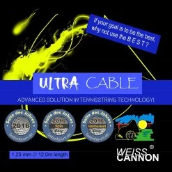 WeissCannon Tennissaite Ultra Cable Schwarz 12m Set