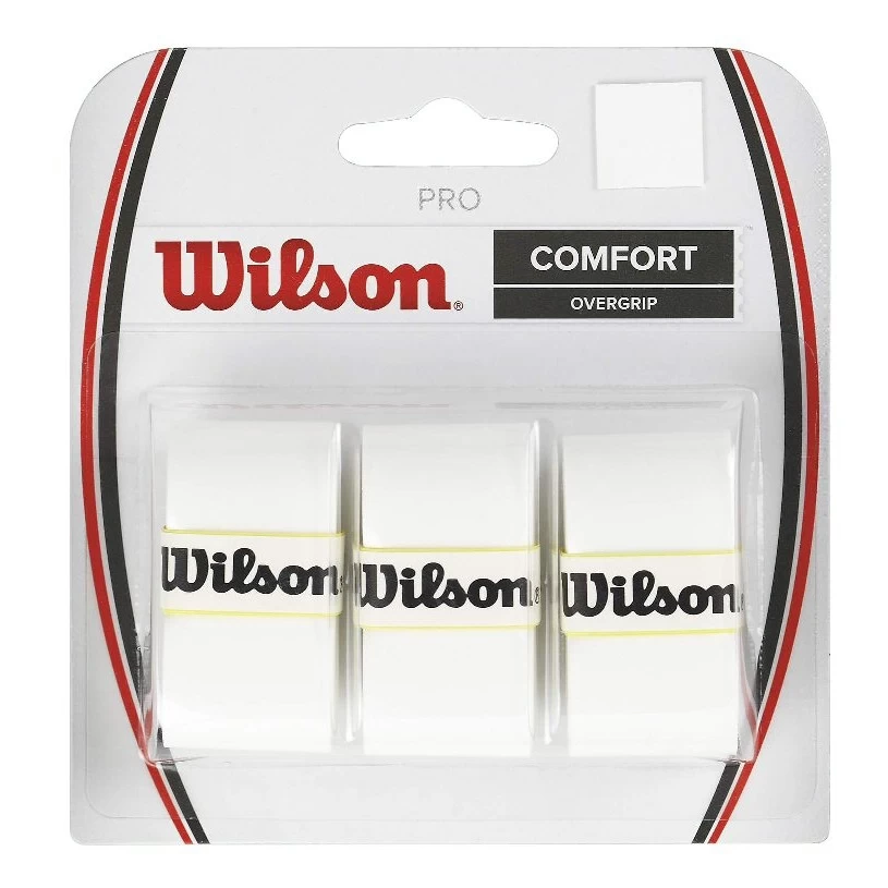 Wilson Overgrip Pro 0.6mm (Komfort/glatt/leicht Haftend) Weiss 3er 3 Wilson Overgrip Pro 0.6mm (Komfort/glatt/leicht Haftend) Weiss 3er