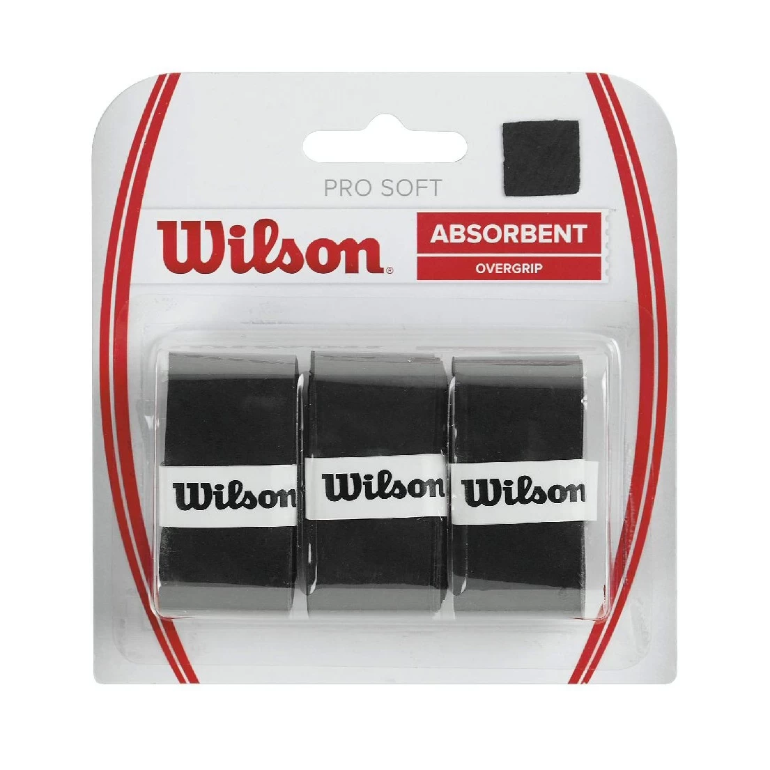 Wilson Overgrip Pro Soft 0.55mm Schwarz 3er 3 Wilson Overgrip Pro Soft 0.55mm Schwarz 3er