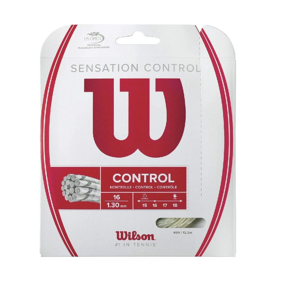 Wilson Tennissaite Sensation Control 1.30 (Kontrolle+Touch) Natur 12m Set 3 Wilson Tennissaite Sensation Control 1.30 (Kontrolle+Touch) Natur 12m Set