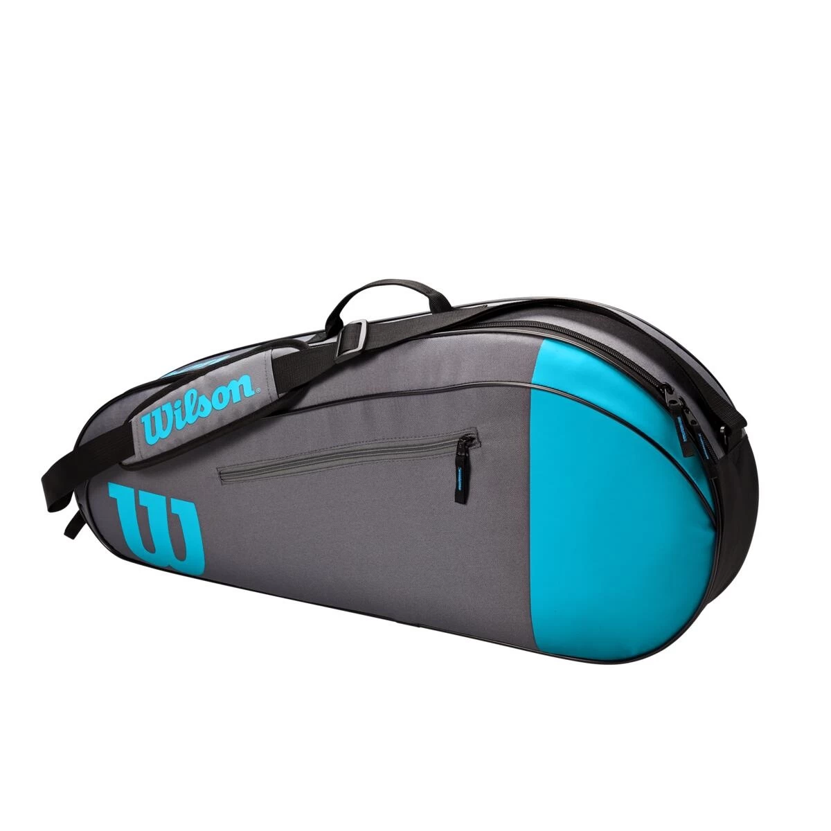 Wilson Tennis-Racketbag Team (Schlägertasche, 1 Hauptfach) Grau/blau 3er 3 Wilson Tennis-Racketbag Team (Schlägertasche, 1 Hauptfach) Grau/blau 3er