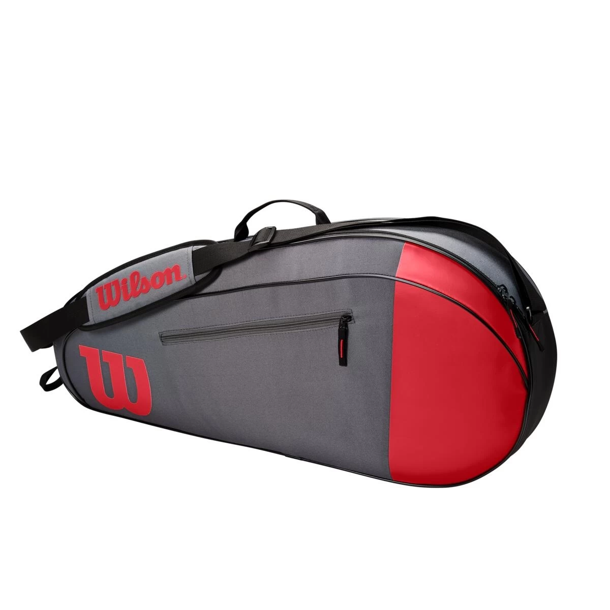 Wilson Tennis-Racketbag Team (Schlägertasche, 1 Hauptfach) Grau/rot 3er 3 Wilson Tennis-Racketbag Team (Schlägertasche, 1 Hauptfach) Grau/rot 3er