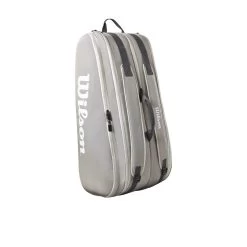 Wilson Tennis-Racketbag Tour (Schlägertasche, 2 Hauptfächer) 2023 Steingrau 12er -Tennis Verkaufsgeschäft Wilson WR8022001 Tour 12PK Schlaegertasche204 1200x1200 1