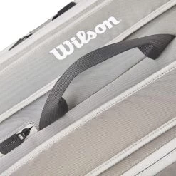 Wilson Tennis-Racketbag Tour (Schlägertasche, 2 Hauptfächer) 2023 Steingrau 12er -Tennis Verkaufsgeschäft Wilson WR8022001 Tour 12PK Schlaegertasche205 1200x1200 1