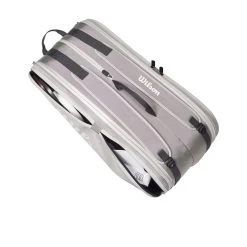 Wilson Tennis-Racketbag Tour (Schlägertasche, 2 Hauptfächer) 2023 Steingrau 12er -Tennis Verkaufsgeschäft Wilson WR8022001 Tour 12PK Schlaegertasche206 1200x1200 1