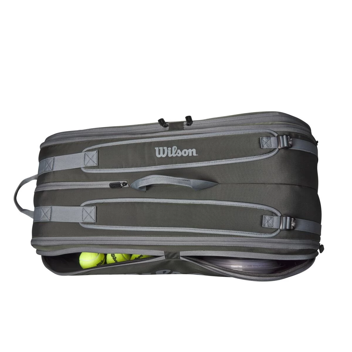 Wilson Tennis-Racketbag Tour (Schlägertasche, 2 Hauptfächer) 2023 Dunkelgrün 12er 4 Wilson Tennis-Racketbag Tour (Schlägertasche, 2 Hauptfächer) 2023 Dunkelgrün 12er – Bild 2