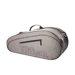 Wilson Tennis-Racketbag (Schlägertasche, 2 Hauptfächer) Team 2023 Grau 6er