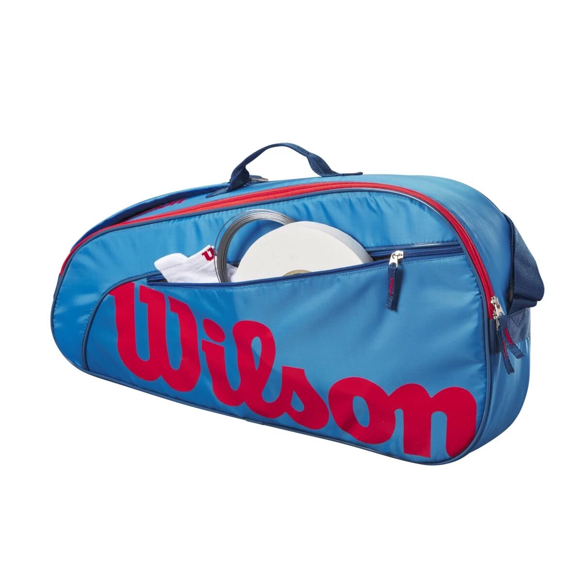 Wilson Tennis-Racketbag Kinder/Junior (Schlägertasche, 1 Hauptfach) 2023 Blau 3er 5 Wilson Tennis-Racketbag Kinder/Junior (Schlägertasche, 1 Hauptfach) 2023 Blau 3er – Bild 3