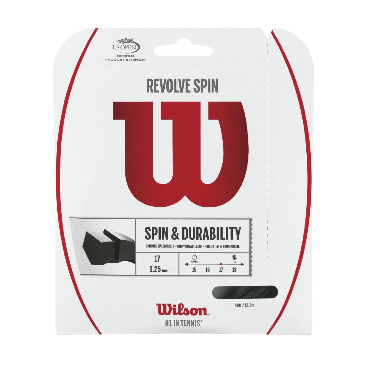 Wilson Tennissaite Revolve Spin (Spin+Haltbarkeit) Schwarz 12m Set 3 Wilson Tennissaite Revolve Spin (Spin+Haltbarkeit) Schwarz 12m Set