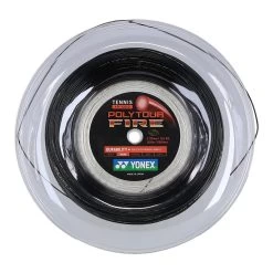 Yonex Tennissaite Poly Tour Fire (Haltbarkeit+Power) Schwarz 200m Rolle