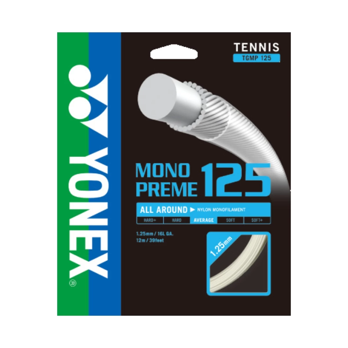 Yonex Tennissaite Monopreme (Haltbarkeit+Kontrolle) Weiss 12m Set 3 Yonex Tennissaite Monopreme (Haltbarkeit+Kontrolle) Weiss 12m Set