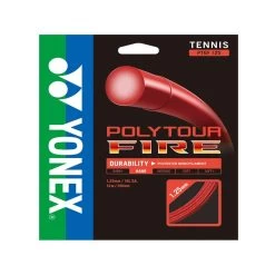 Yonex Tennissaite Poly Tour Fire (Haltbarkeit+Power) Rot 12m Set