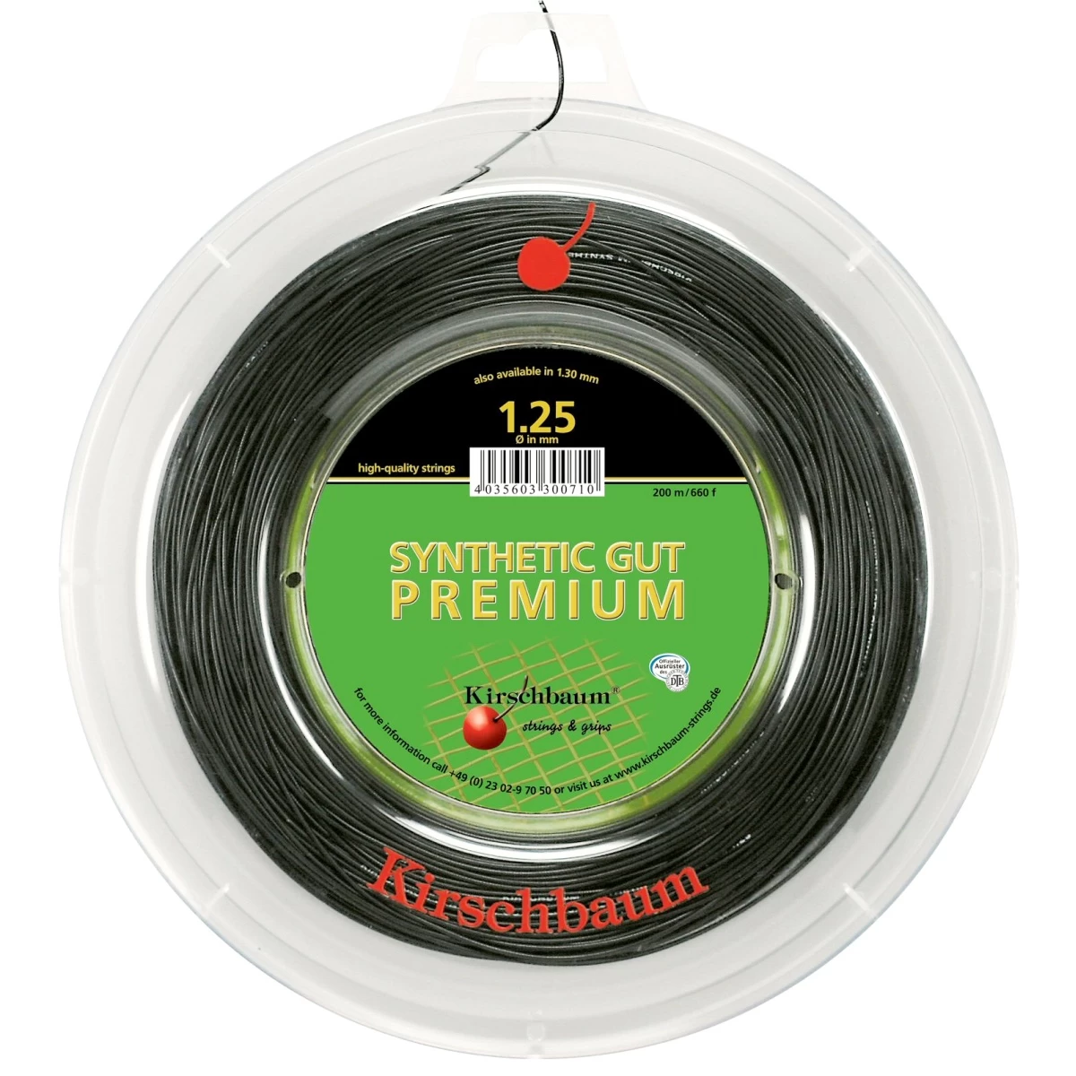 Kirschbaum Tennissaite Synthetic Gut Premium Schwarz 200m Rolle 3 Kirschbaum Tennissaite Synthetic Gut Premium Schwarz 200m Rolle