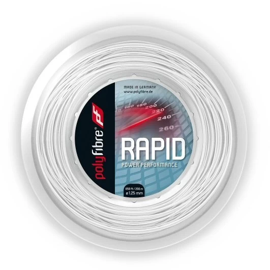 Polyfibre Tennissaite TCS Rapid (Haltbarkeit+Power) Weiss 200m Rolle 3 Polyfibre Tennissaite TCS Rapid (Haltbarkeit+Power) Weiss 200m Rolle