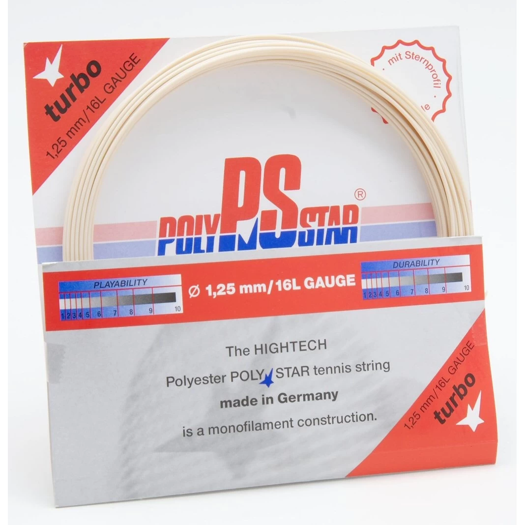 Polystar Tennissaite Turbo (Haltbarkeit+Power) Natur 12m Set 3 Polystar Tennissaite Turbo (Haltbarkeit+Power) Natur 12m Set