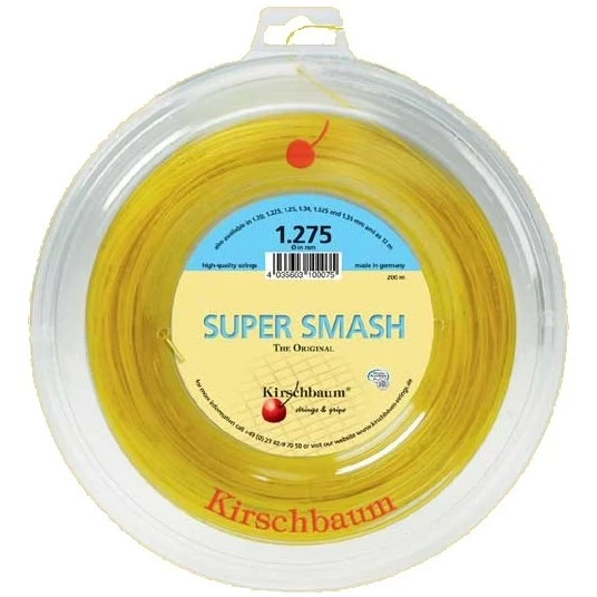 Kirschbaum Tennissaite Super Smash (Haltbarkeit) Honiggelb 200m Rolle 3 Kirschbaum Tennissaite Super Smash (Haltbarkeit) Honiggelb 200m Rolle