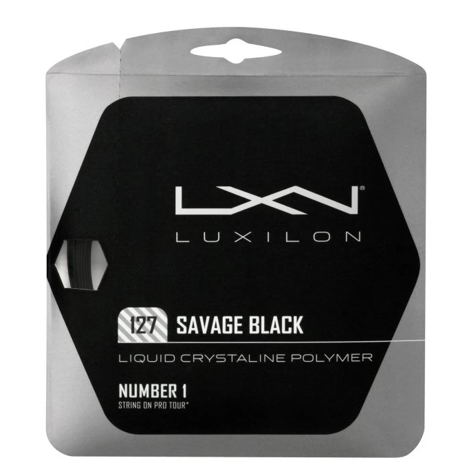 Luxilon Tennissaite Savage 1.27 (Haltbarkeit+Spin) Schwarz 12m Set 3 Luxilon Tennissaite Savage 1.27 (Haltbarkeit+Spin) Schwarz 12m Set